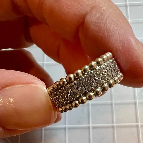 NEW Pandora Pave Beaded Ring - Picture 9 of 11